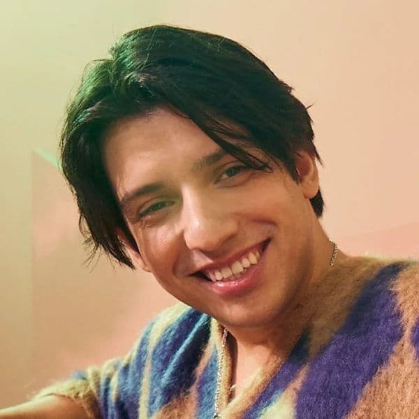 Modern Curtains hairstyle for oval face shape - men's medium straight hair