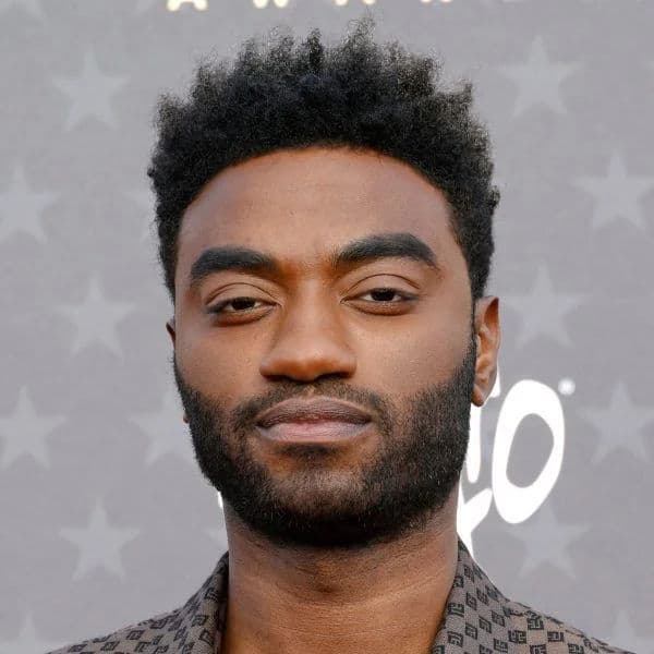 Short Textured Afro with Mid Taper hairstyle for oval face shape - men's short coily hair