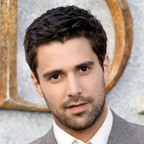 Short Textured Crop hairstyle for oval face shape - men's short wavy hair