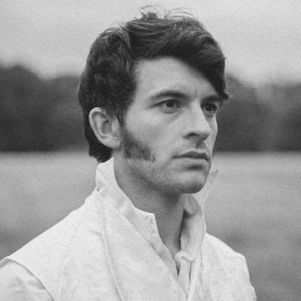 Textured Side Part with Tapered Sides hairstyle for rectangle face shape - men's medium wavy hair