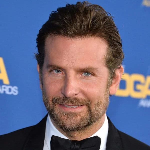 Textured Swept-Back Quiff hairstyle for rectangle face shape - men's short wavy hair